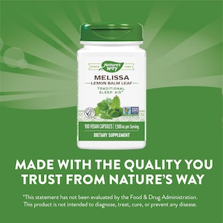 Foto 3 | Suplemento Nature's Way Melissa Lemon Balm Leaf 100 Cápsulas - Venta Internacional
