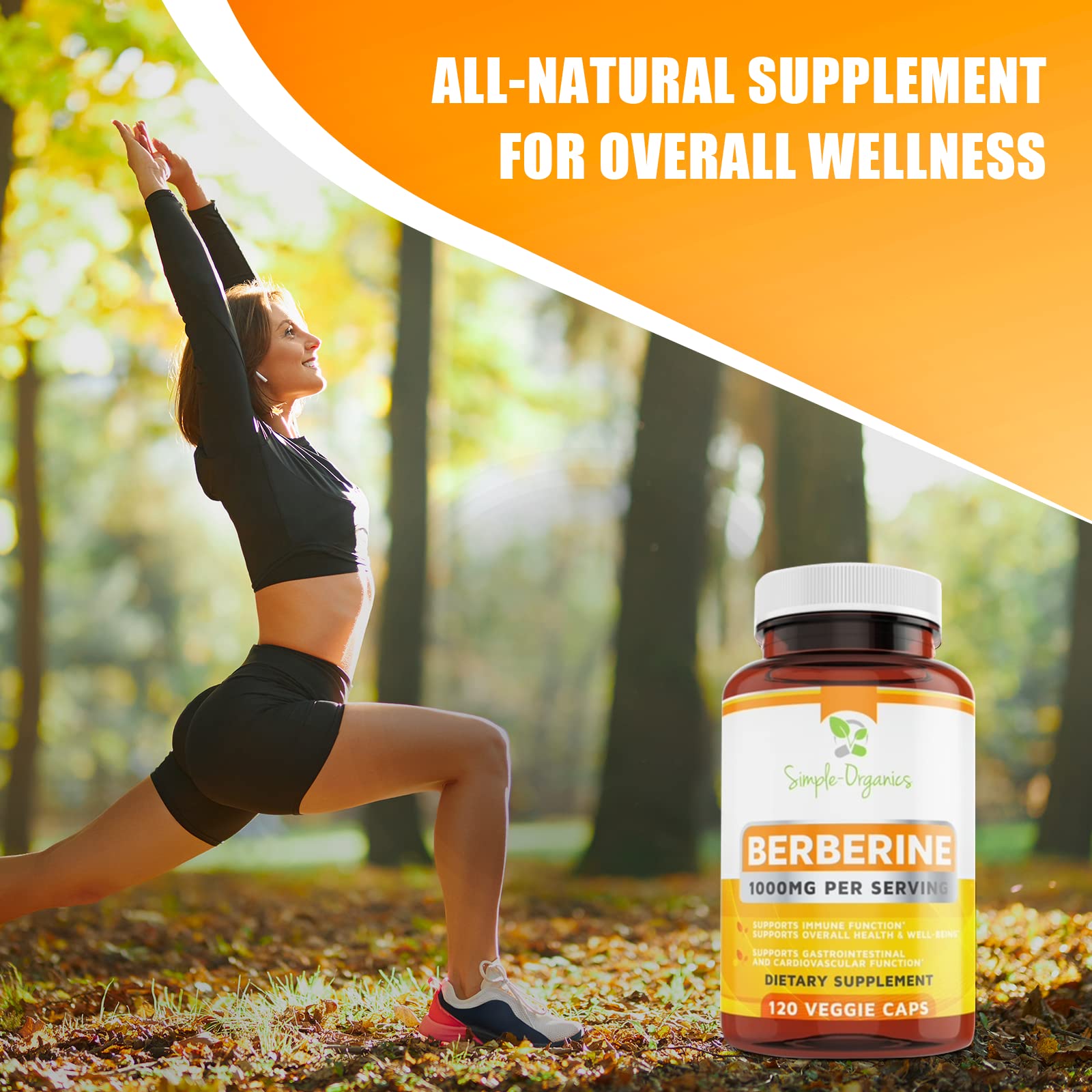 Foto 5 pulgar | Suplemento de Berberina Simple-Organics 1000 mg/porción 120 Cápsulas - Venta Internacional