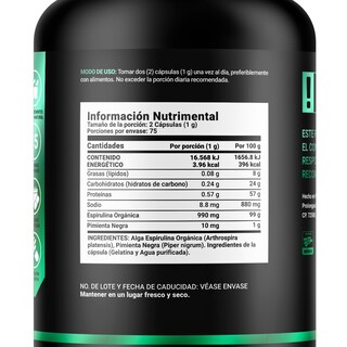 Foto 2 | Suplemento B Life Organic Spirulina de 150 Cápsulas