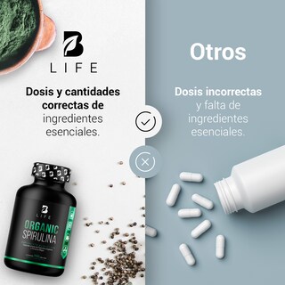 Foto 4 | Suplemento B Life Organic Spirulina de 150 Cápsulas