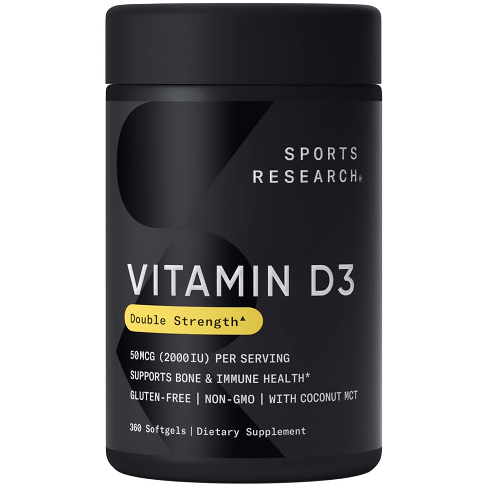 Foto 2 pulgar | Vitamina D3 Sports Research 2000 Iu 360 Cápsulas Blandas - Venta Internacional