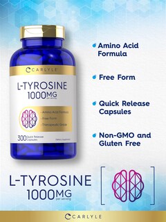 Foto 3 | Suplemento Carlyle de L-tirosina 1000 mg 300 Cápsulas - Venta Internacional