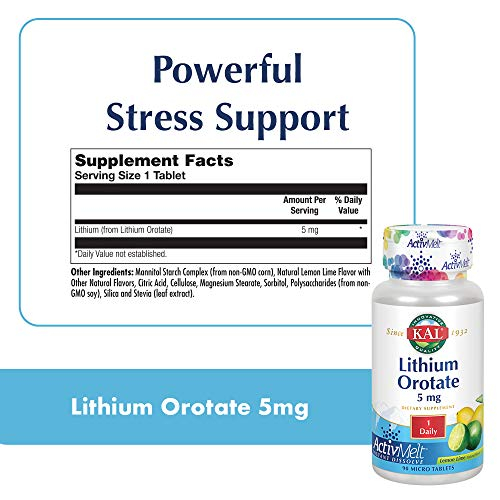 Foto 3 pulgar | Suplemento de Orotato de Litio Kal Activmelt 5 mg - Venta Internacional