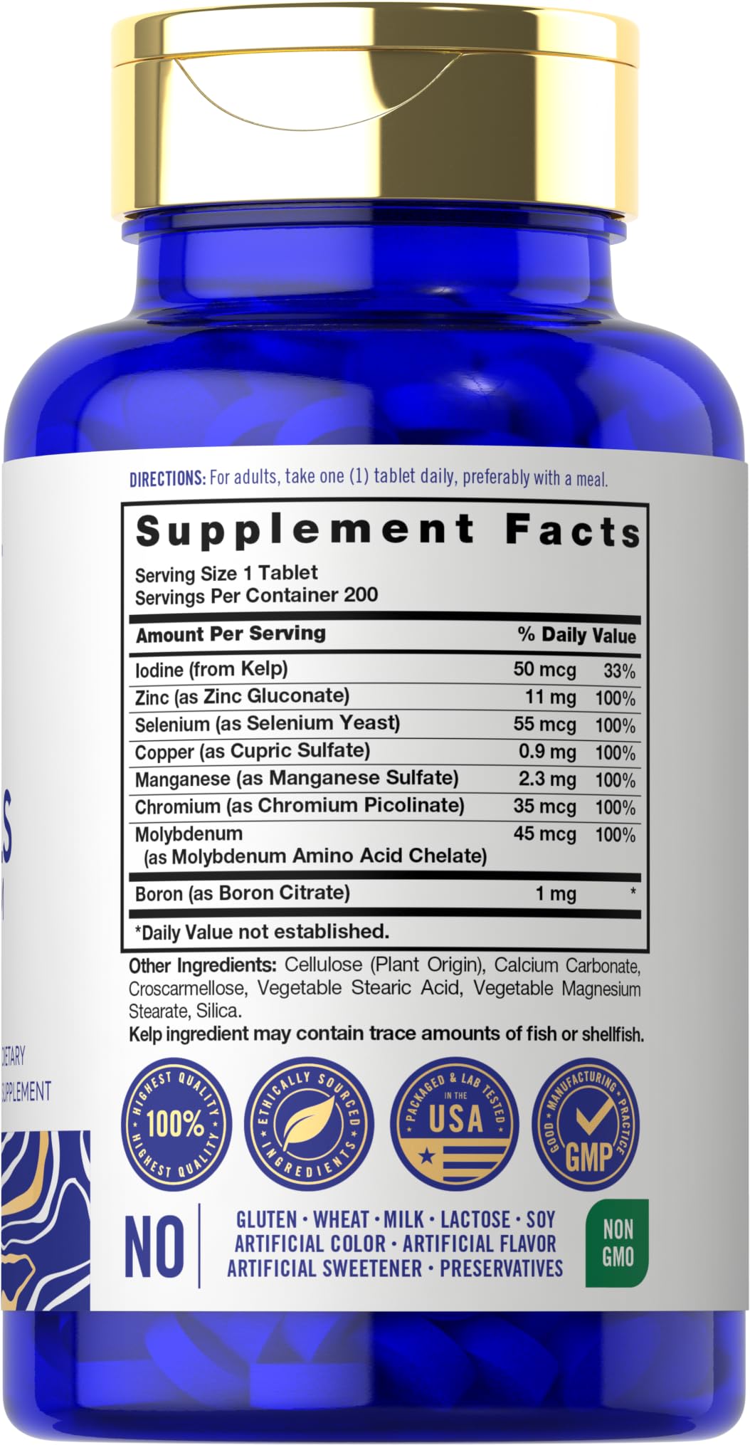 Foto 3 pulgar | Suplemento Carlyle Vital Trace Full Spectrum 200 Comprimidos - Venta Internacional