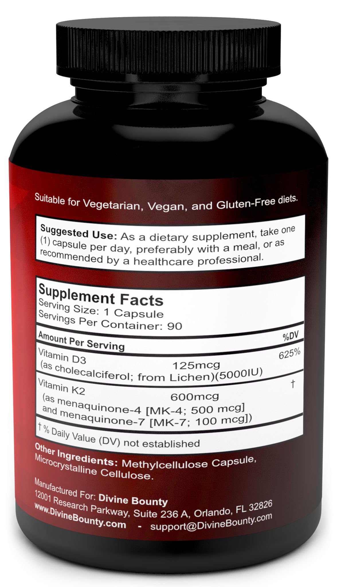 Foto 3 pulgar | Vitamina K2 Divine Bounty con D3 - Venta Internacional