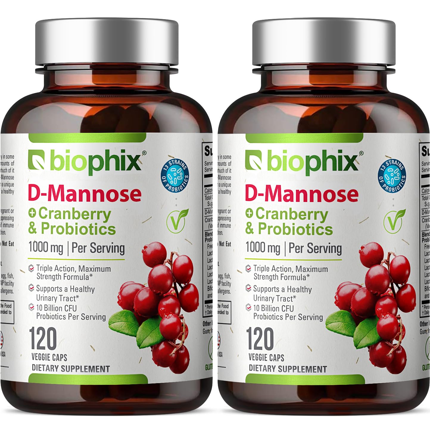 Foto 2 pulgar | Suplemento Biophix D-manose Con Arándano Rojo 2 Piezas-Venta Internacional