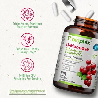 Foto 6 | Suplemento Biophix D-manose Con Arándano Rojo 2 Piezas-Venta Internacional