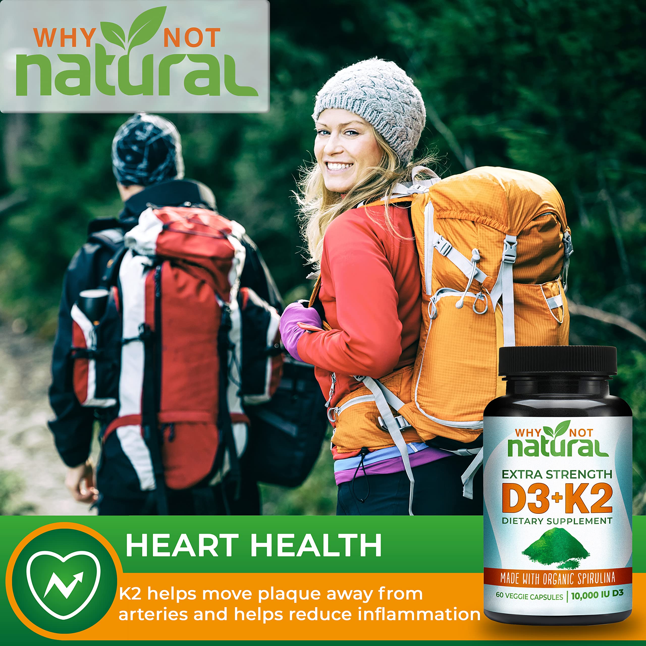 Foto 5 pulgar | Vitamina D3 y K2 Why Not Natural de 10000 Iu con Espirulina - Venta Internacional