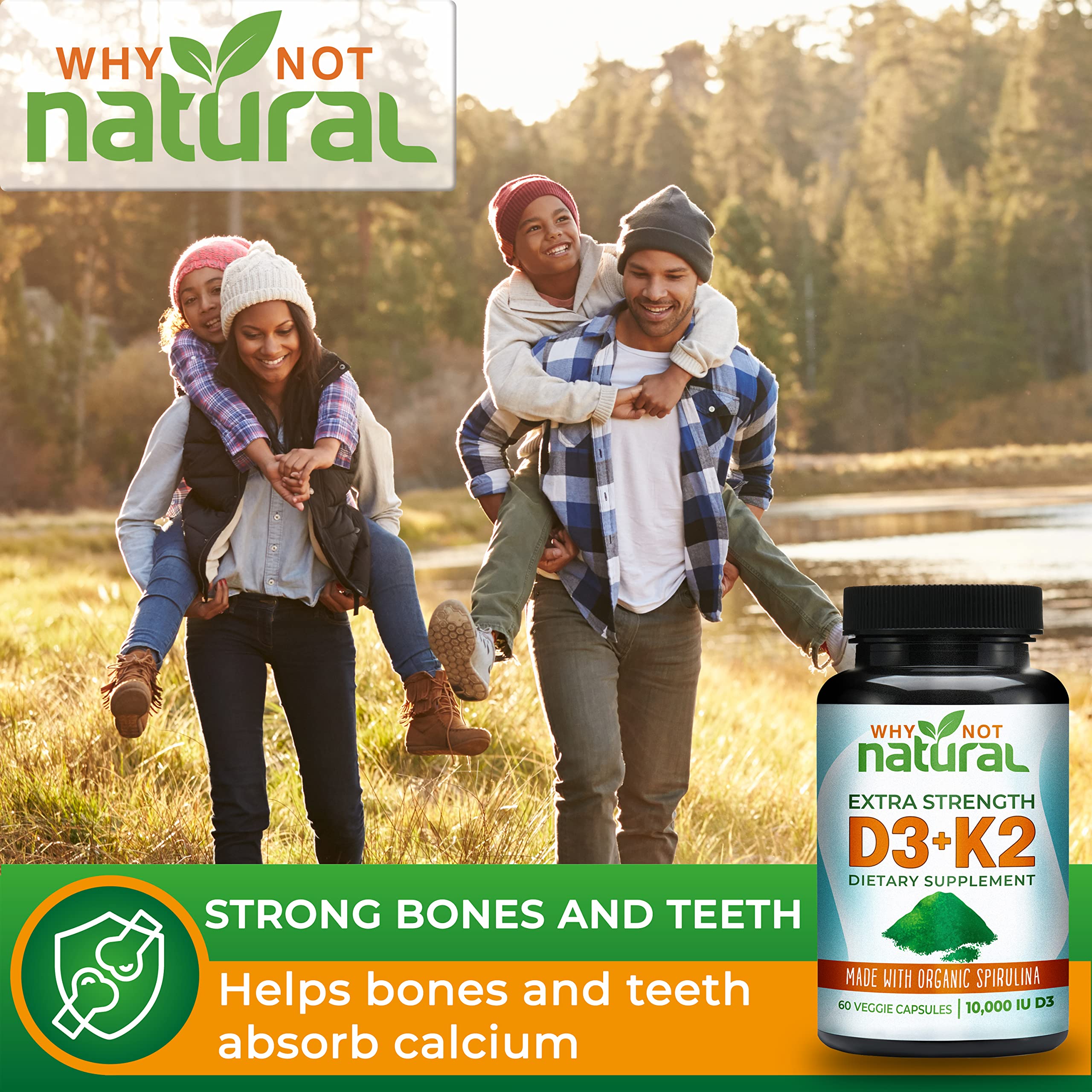 Foto 6 pulgar | Vitamina D3 y K2 Why Not Natural de 10000 Iu con Espirulina - Venta Internacional