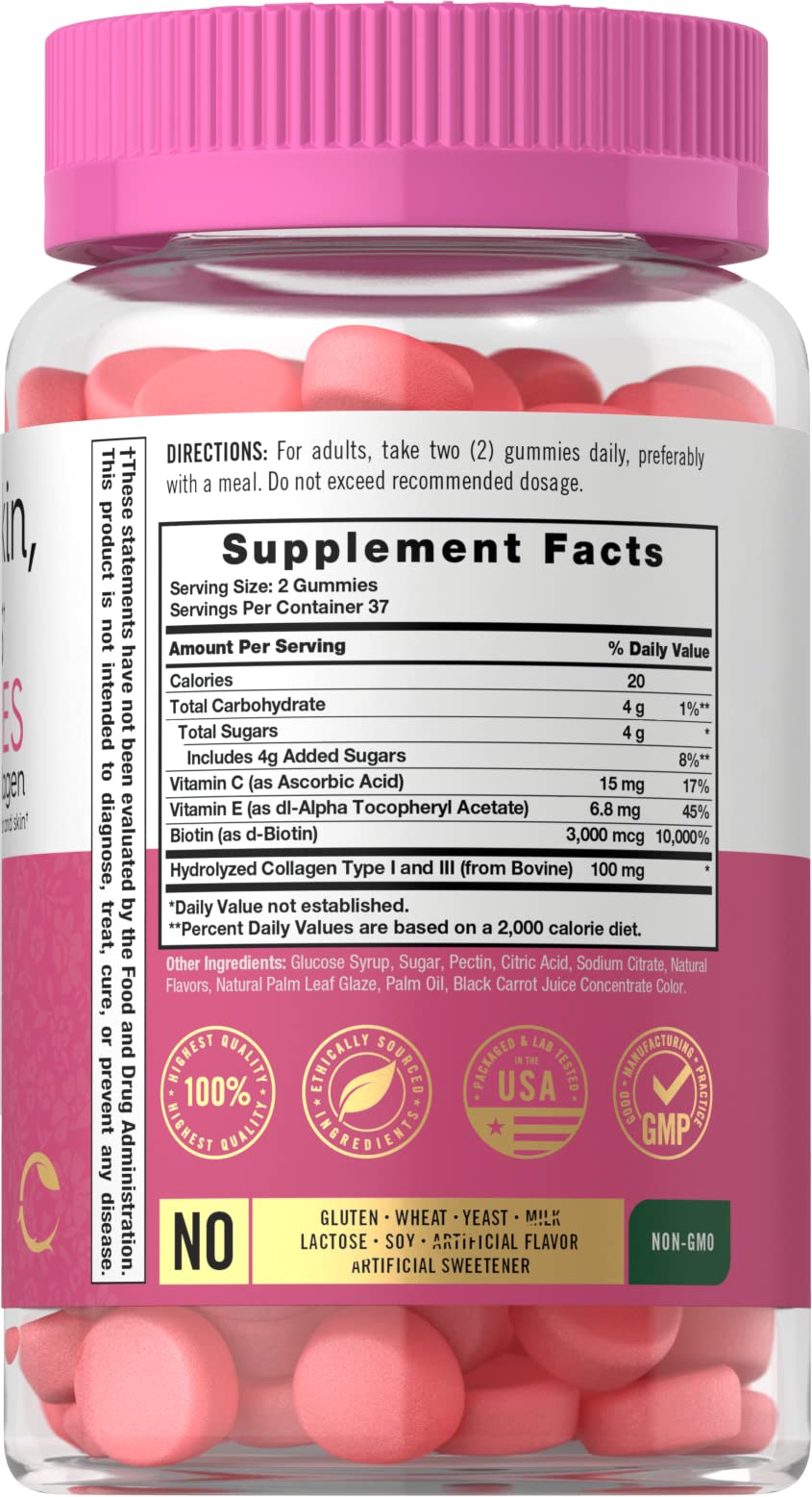 Foto 3 pulgar | Suplemento Carlyle Hair Skin Nails Vitaminas 75 Gomitas - Venta Internacional