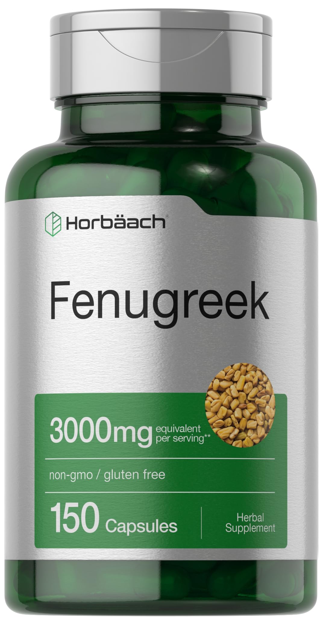 Foto 2 pulgar | Suplemento Horbäach Cápsulas De Alholva 3000 Mg 150 Unidades - Venta Internacional