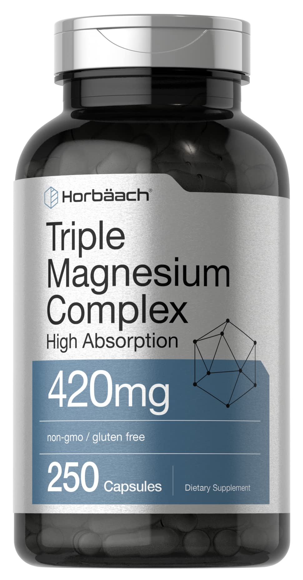 Foto 1 | Suplemento Horbäach Triple Magnesio Complex 420 mg 250 Cápsulas - Venta Internacional