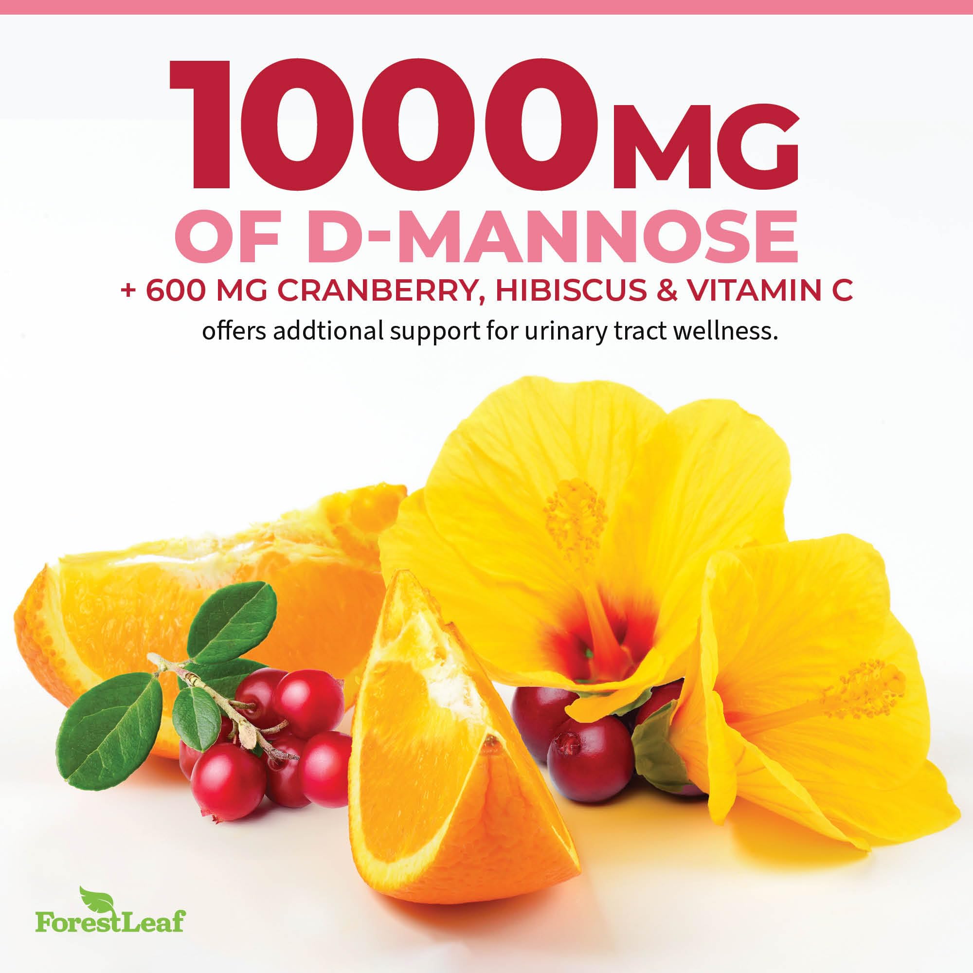 Foto 7 | Suplemento Forestleaf D-manose 1000 Mg Con Arándano Y Vitamina C 60 Cápsulas - Venta Internacional