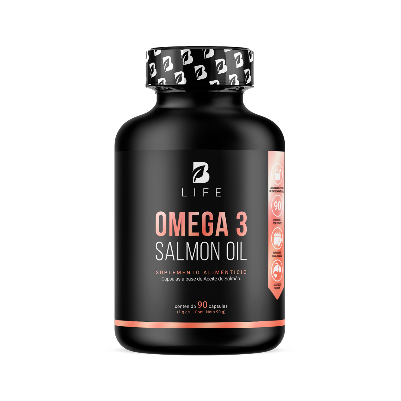 Foto 2 pulgar | Salmon Oil B Life 90 Cápsulas
