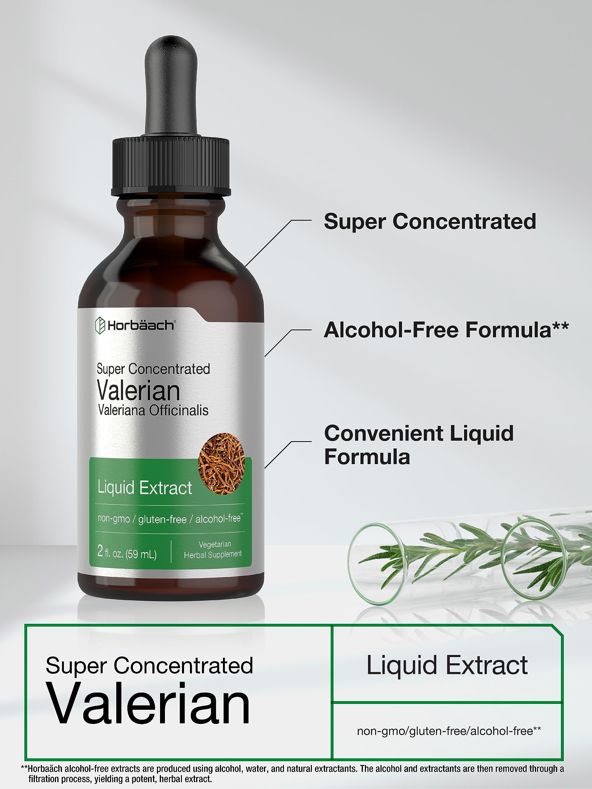 Foto 4 pulgar | Suplemento de Extracto de Raíz de Valeriana Horbäach 60 Ml Sin Alcohol - Venta Internacional