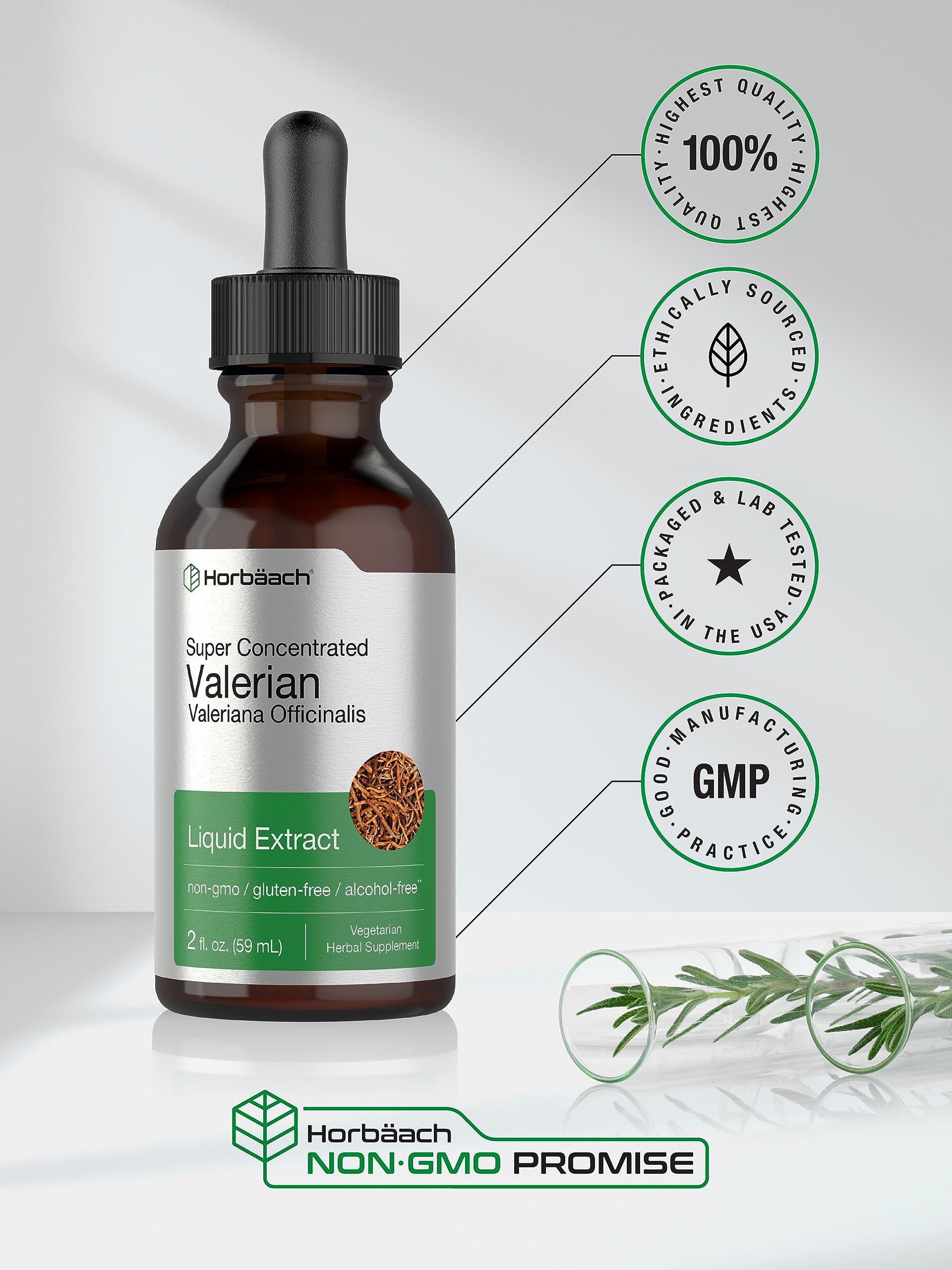 Foto 6 pulgar | Suplemento de Extracto de Raíz de Valeriana Horbäach 60 Ml Sin Alcohol - Venta Internacional