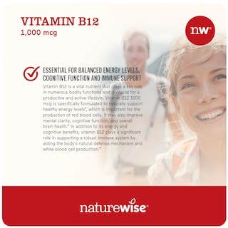Foto 7 | Suplemento de Vitamina B12 de Naturewise 1000 MCG 60 Cápsulas Blandas - Venta Internacional