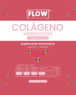 Foto 2 | Flow Vitaminas Minerales y Suplementos Colágeno Hidrolizado con Mangostán 500 g
