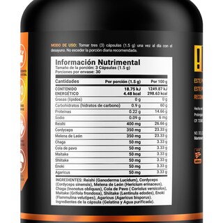 Foto 2 | Suplemento B Life Mushroom Blend de 90 Cápsulas