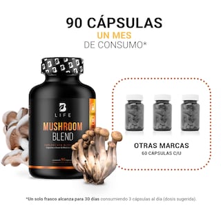 Foto 4 | Suplemento B Life Mushroom Blend de 90 Cápsulas