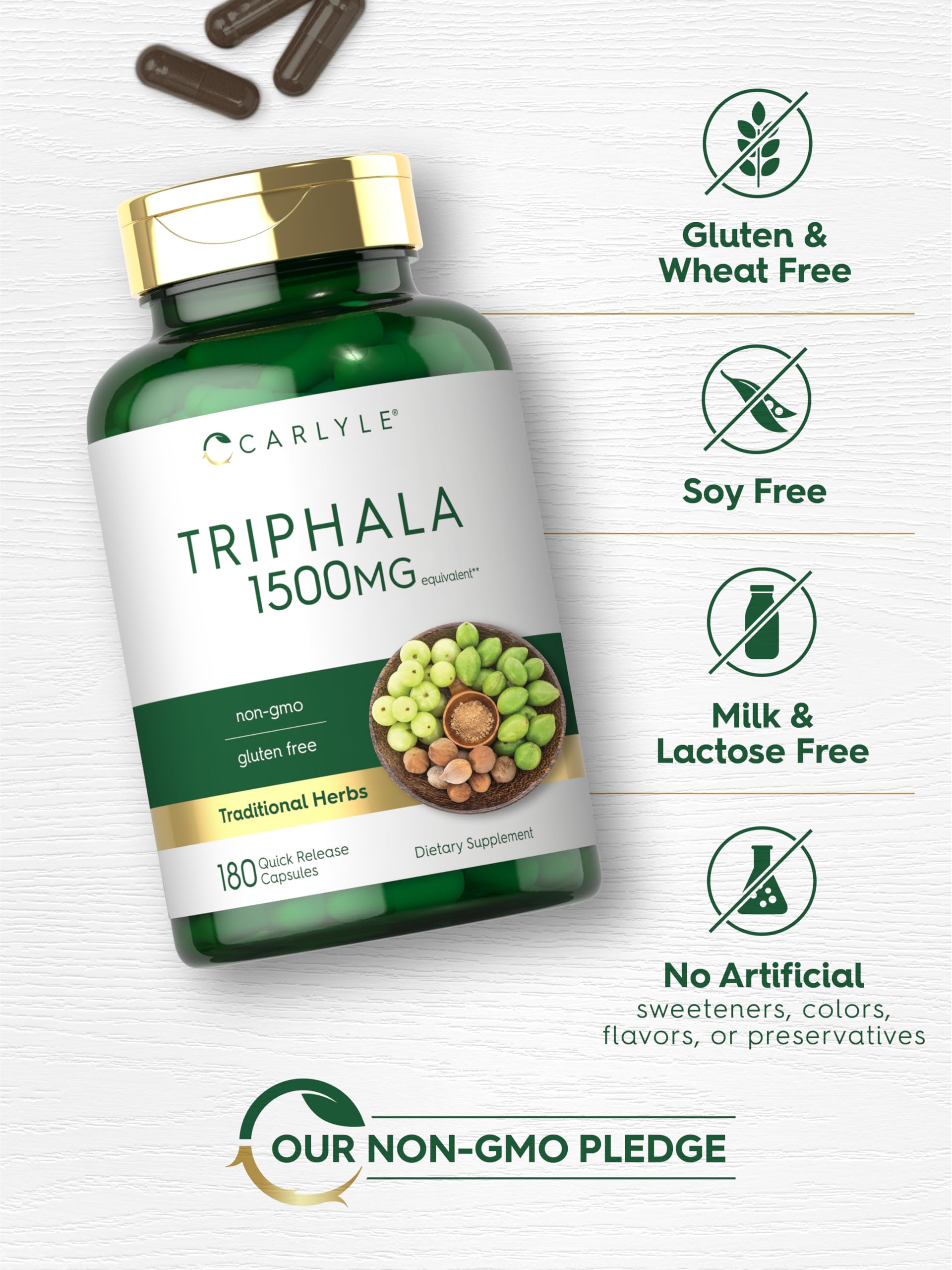 Foto 5 pulgar | Suplemento Carlyle Triphala 1500 mg 180 Cápsulas - Venta Internacional