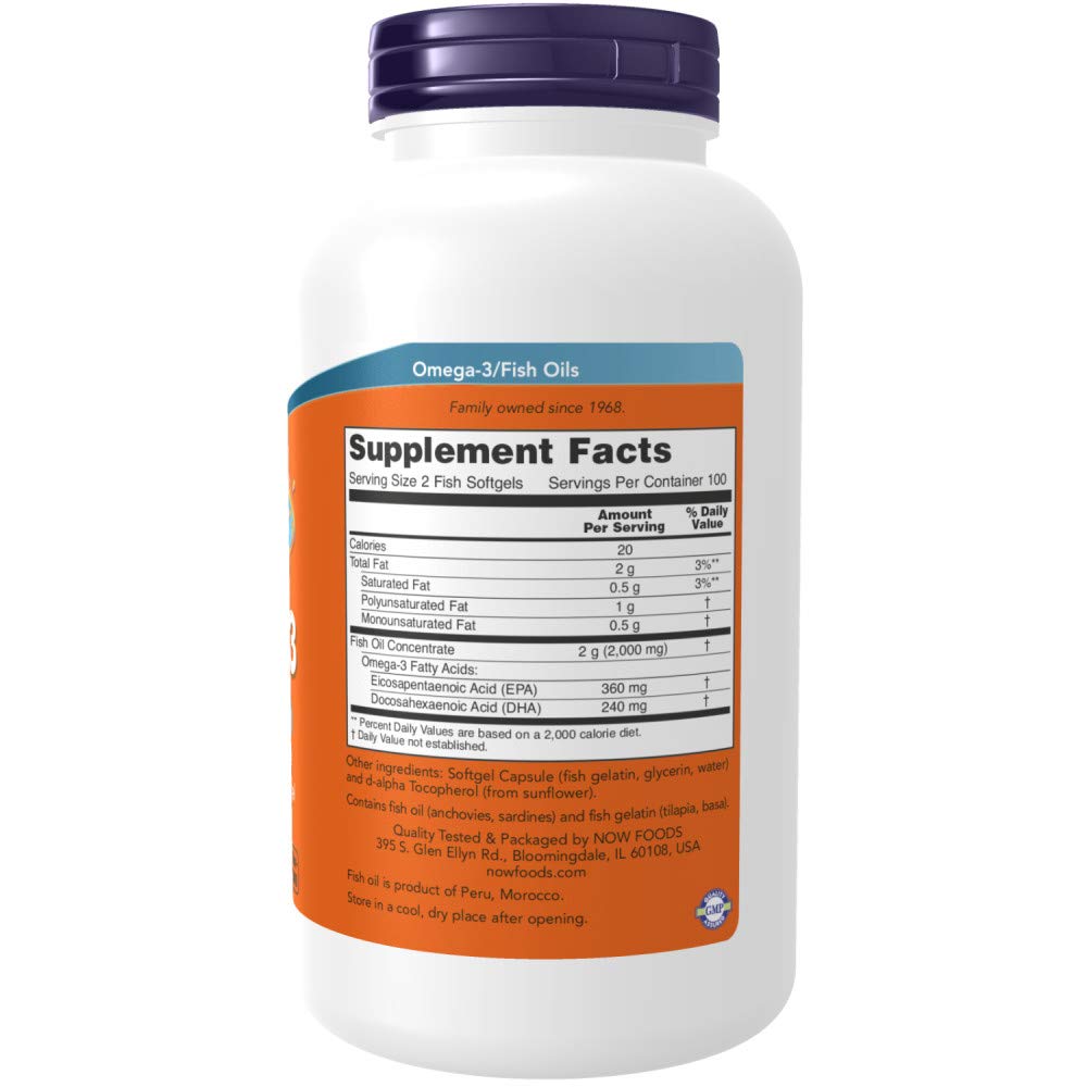 Foto 3 pulgar | Supplement Now Omega-3 180 EPA/ 120 DHA 200 Cápsulas Blandas - Venta Internacional