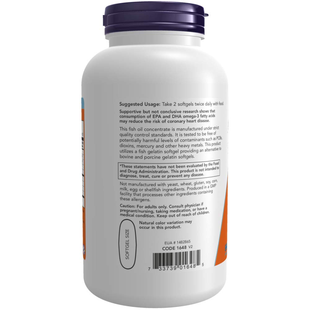 Foto 4 pulgar | Supplement Now Omega-3 180 EPA/ 120 DHA 200 Cápsulas Blandas - Venta Internacional