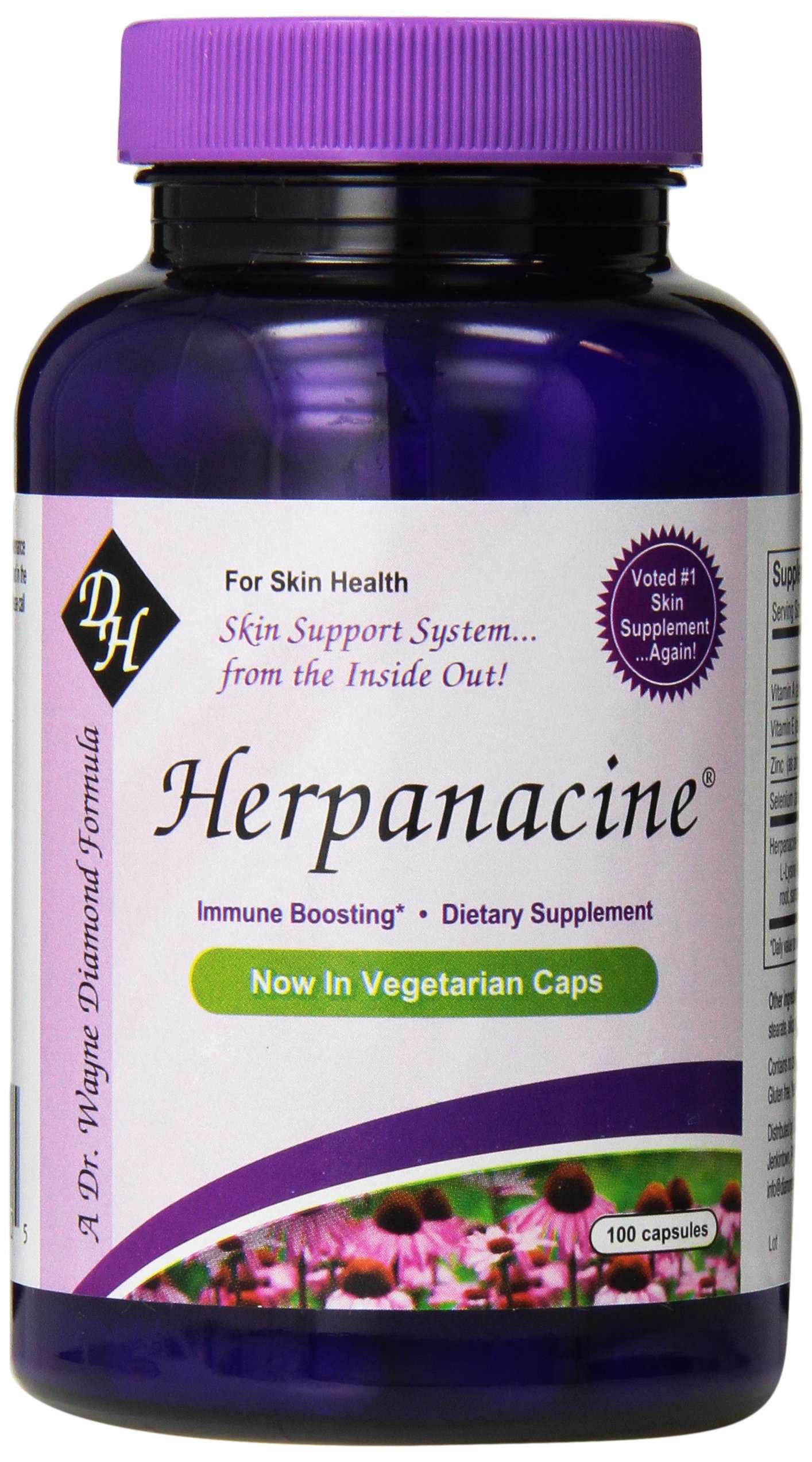 Foto 2 pulgar | Suplemento Herpanacine Diamond Natural Skin Care 100 Cápsulas