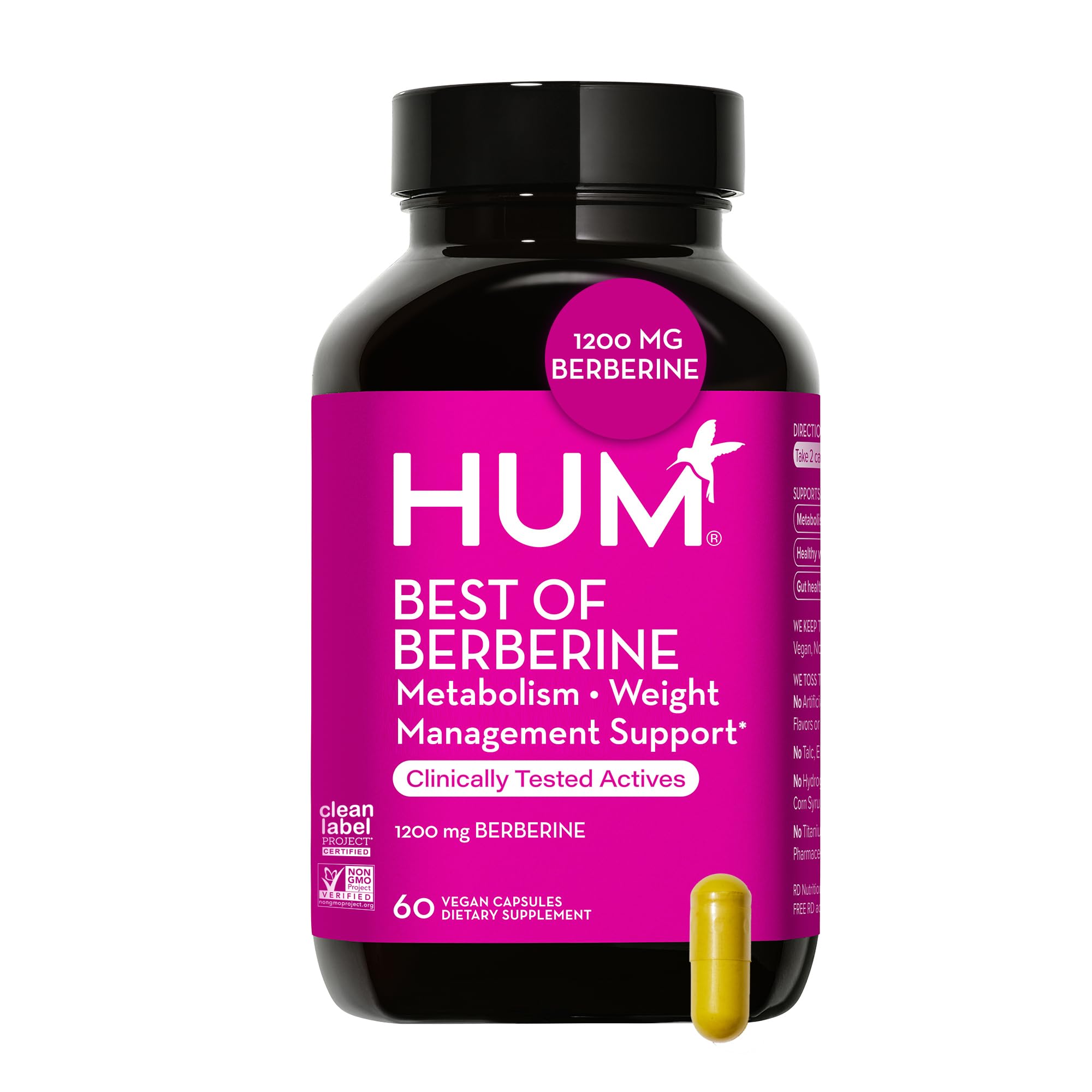 Foto 2 pulgar | Suplemento Hum Best Of Berberine 1200 mg para el Colesterol 30d - Venta Internacional