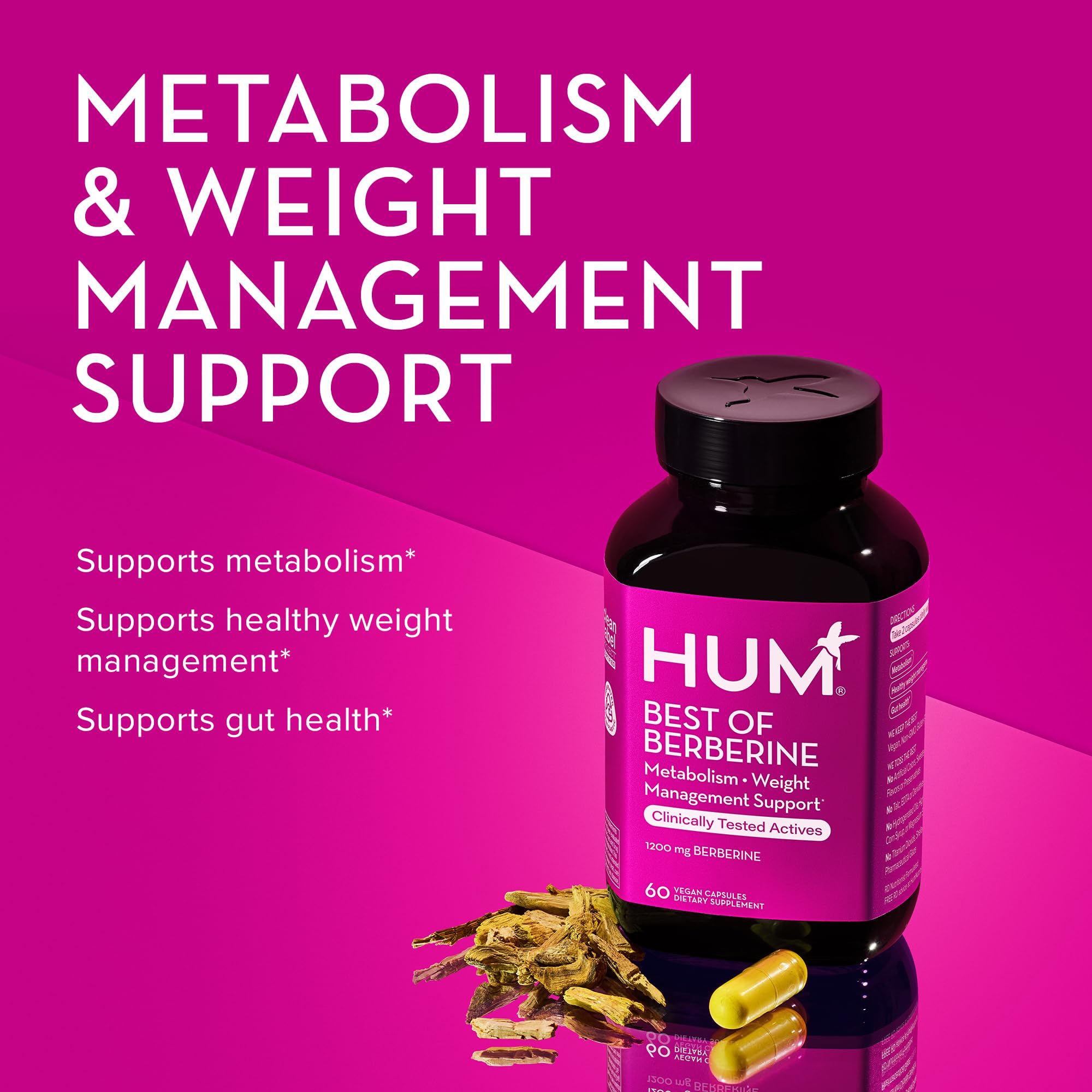 Foto 4 pulgar | Suplemento Hum Best Of Berberine 1200 mg para el Colesterol 30d - Venta Internacional