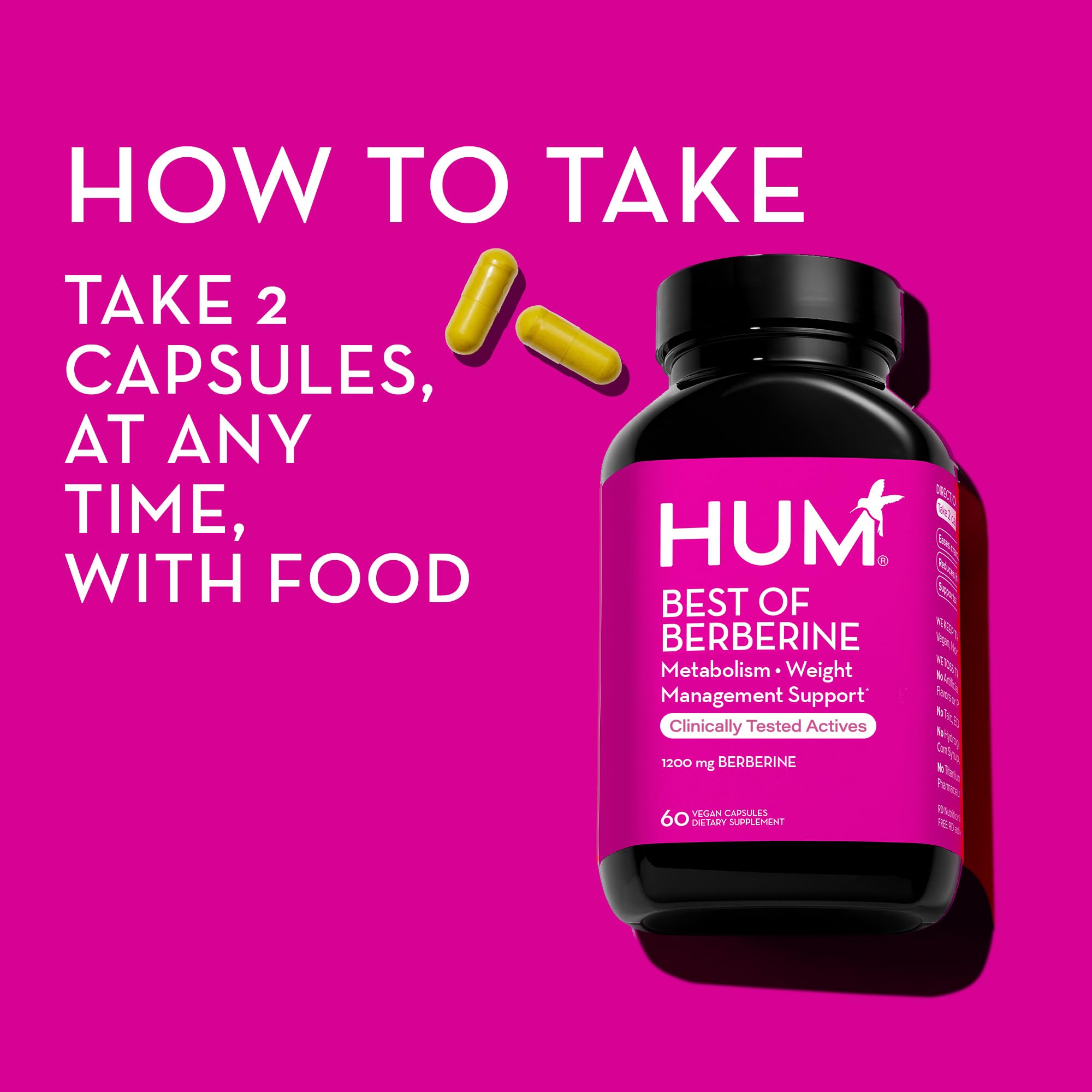 Foto 5 pulgar | Suplemento Hum Best Of Berberine 1200 mg para el Colesterol 30d - Venta Internacional