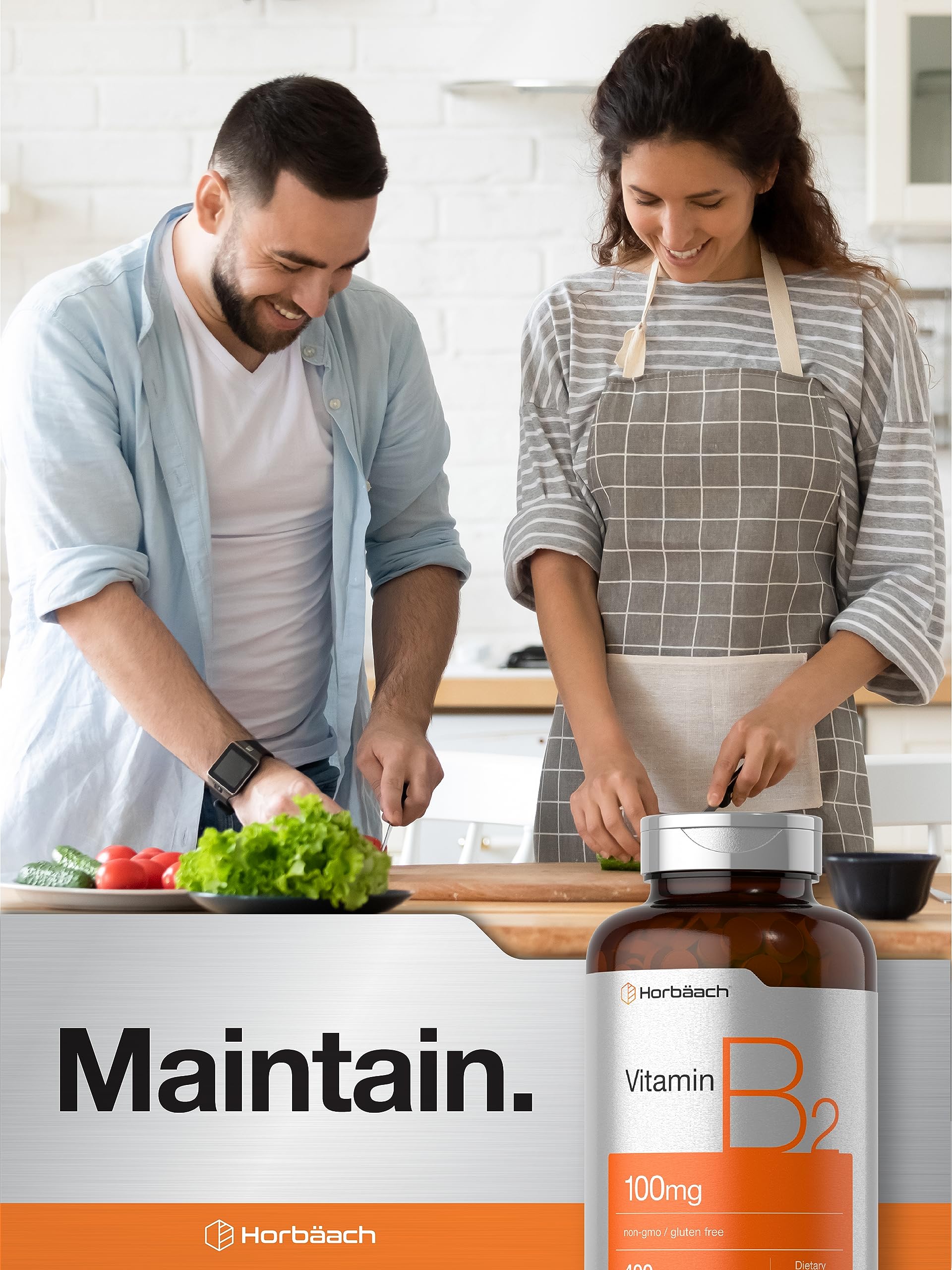 Foto 7 pulgar | Suplemento Horbäach de Vitamina B-2 100 Mg - Venta Internacional