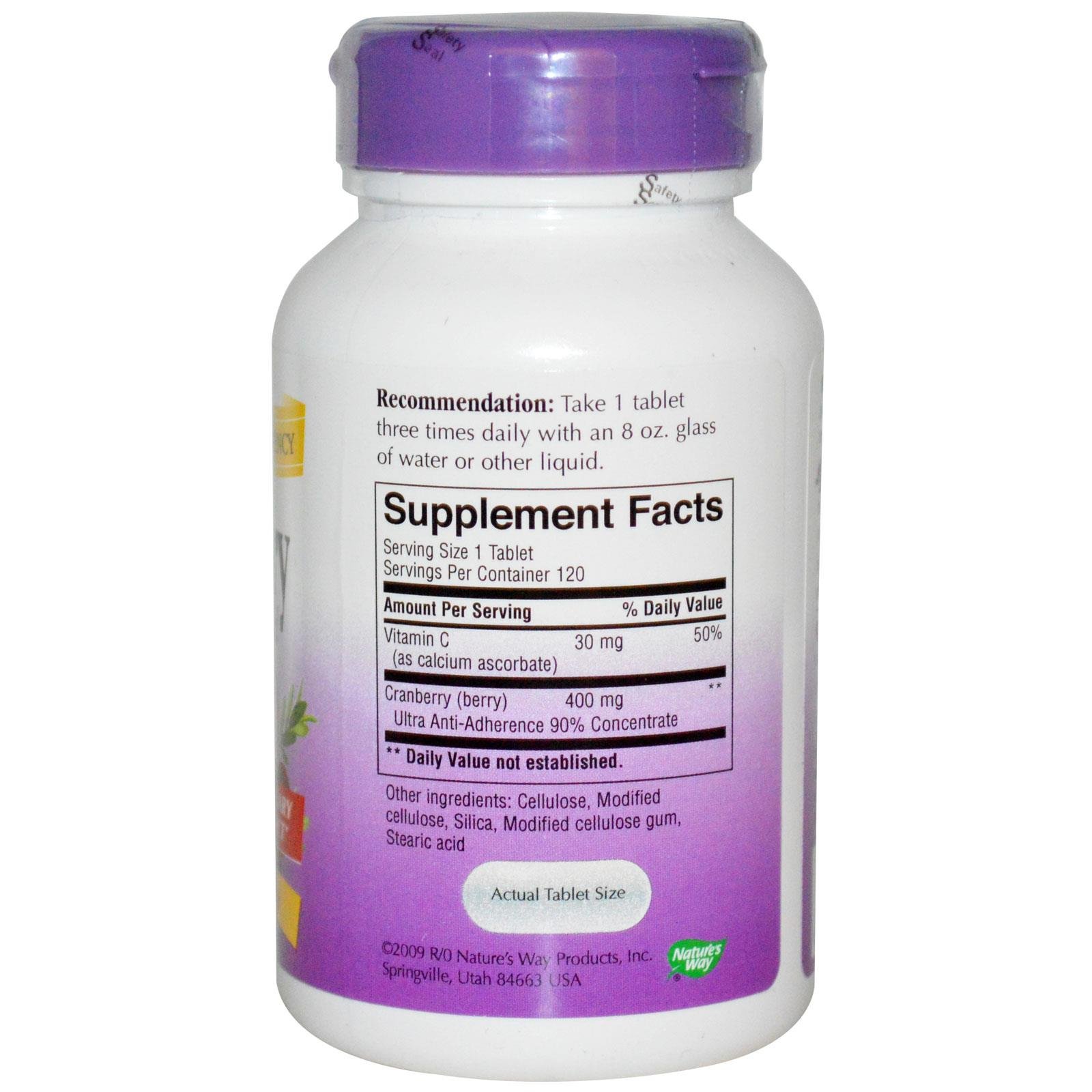 Foto 3 pulgar | Suplemento Nature's Way de Arándano Estandarizado 400 Mg 120 Tabletas - Venta Internacional