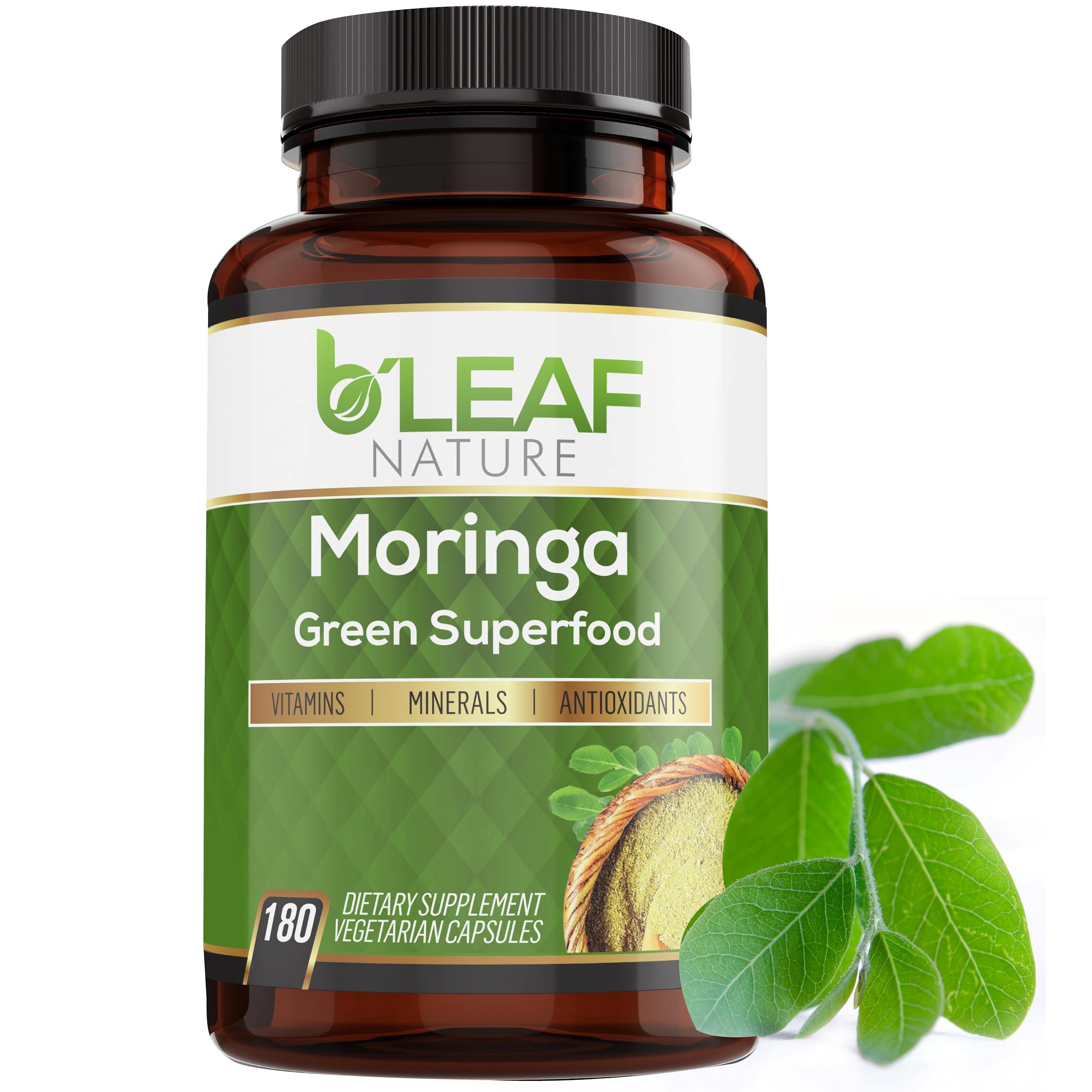 Suplemento B'Leaf Nature Pure Organic Moringa Oleifera 1000 mg - Venta Internacional