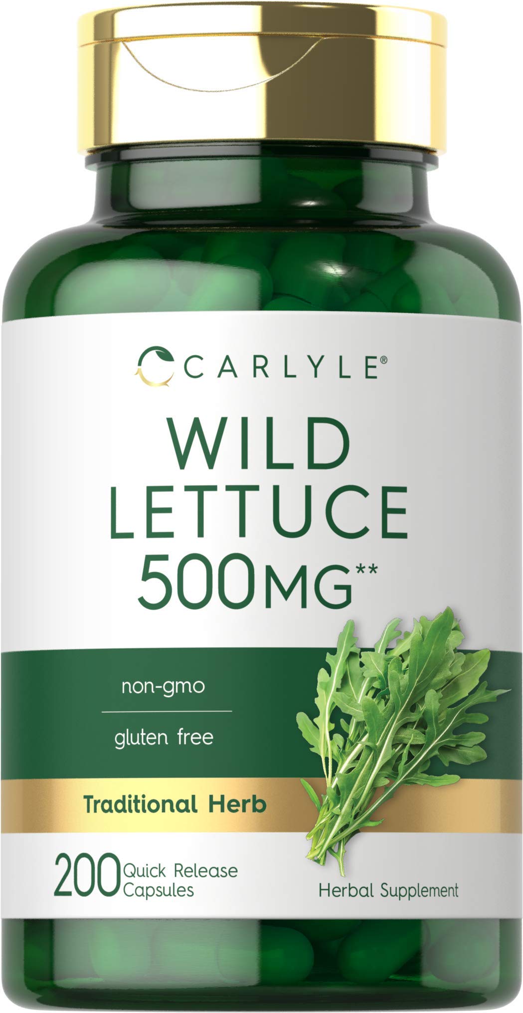 Foto 2 pulgar | Suplemento de Extracto de Lechuga Silvestre Carlyle 500 mg 200 Cápsulas - Venta Internacional