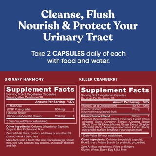 Foto 5 | Suplemento Urinary Harmony + Killer Cranberry para la salud del tracto urinario
