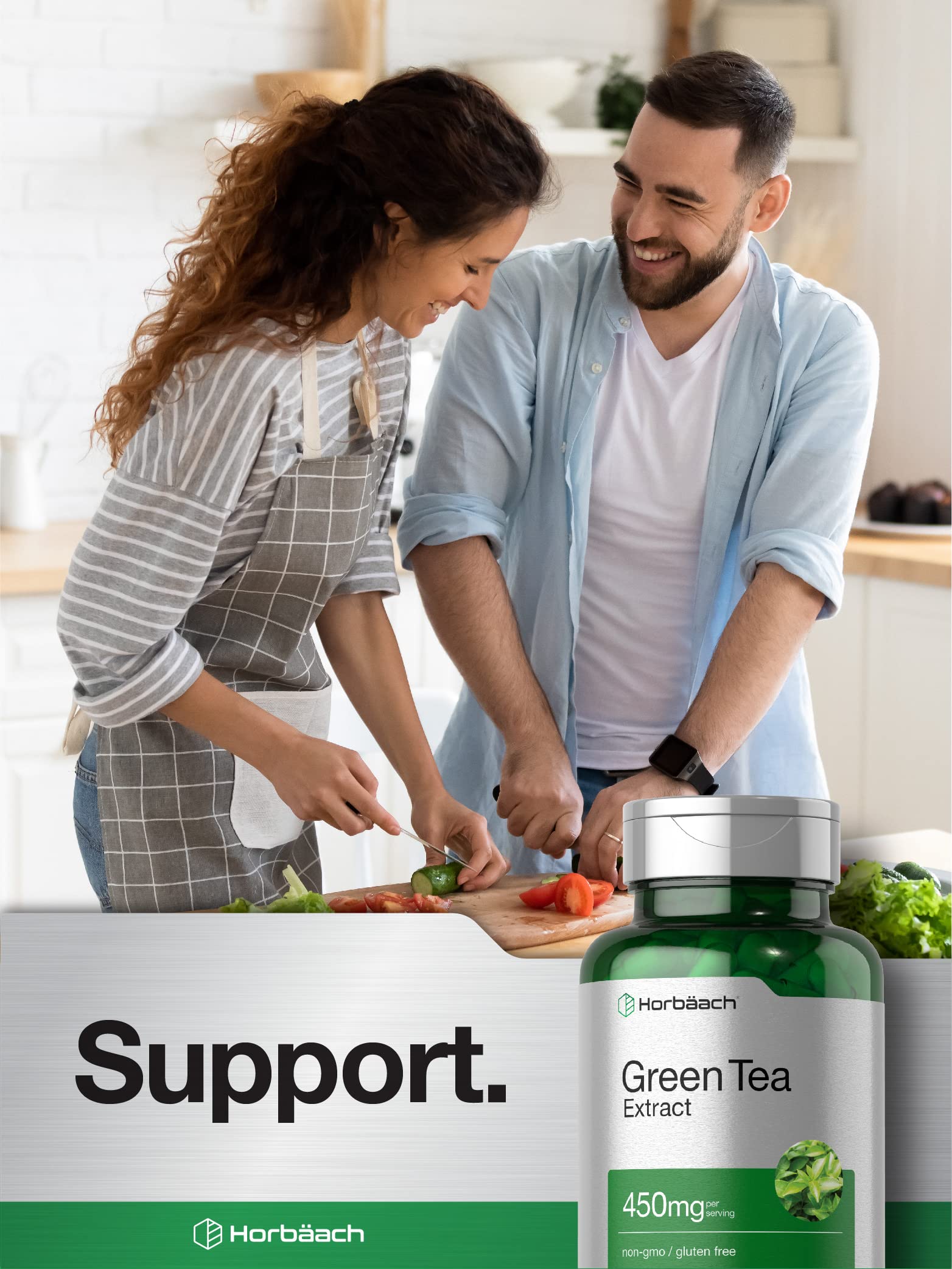 Foto 7 pulgar | Suplemento de Extracto de Té Verde Horbäach 450 mg 180 Cápsulas - Venta Internacional