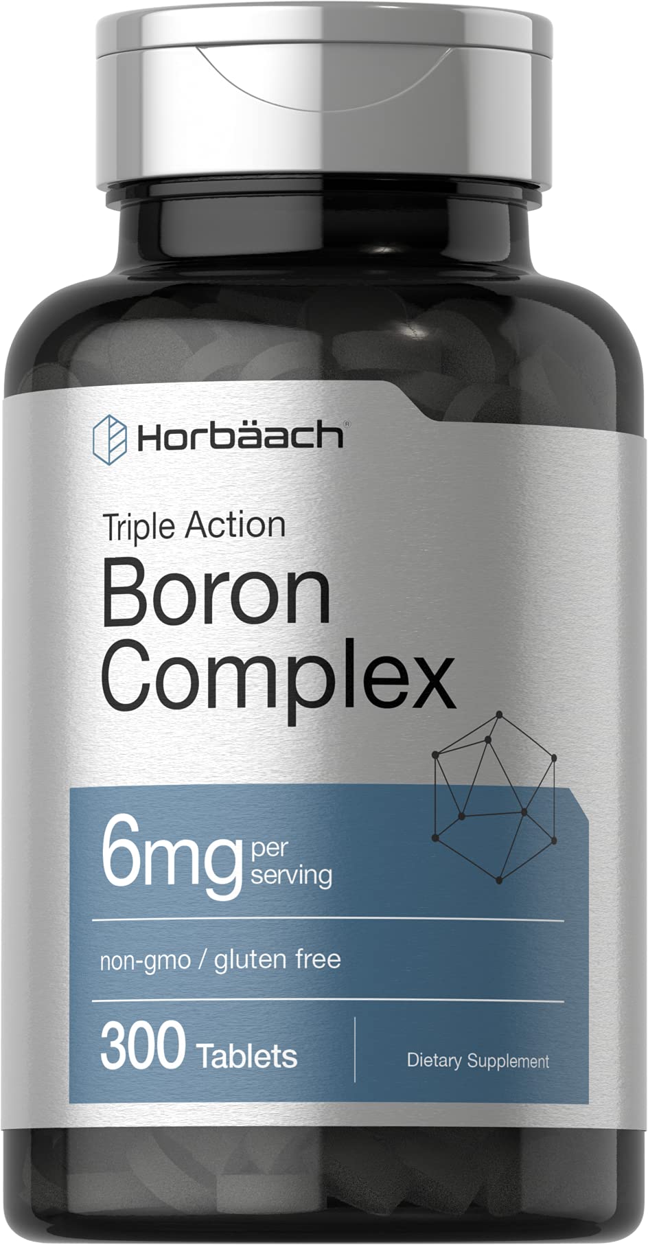 Foto 2 pulgar | Suplemento Horbaach Triple Boron Complex 6 Mg 300 Comprimidos - Venta Internacional