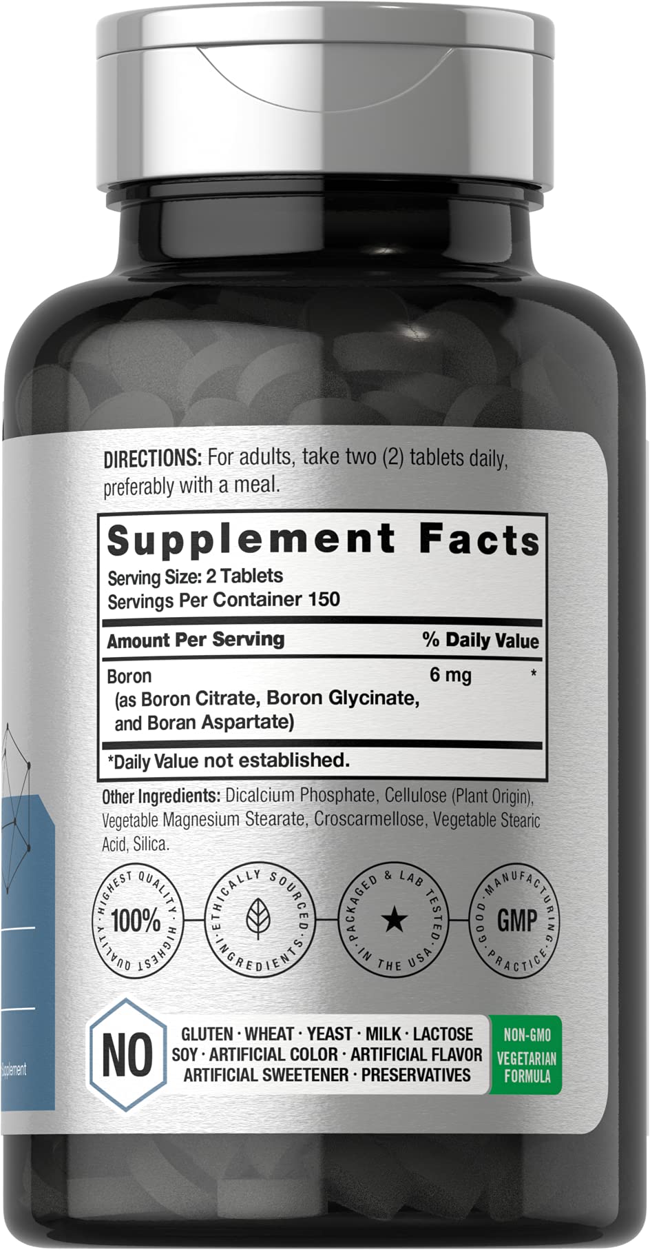 Foto 3 pulgar | Suplemento Horbaach Triple Boron Complex 6 Mg 300 Comprimidos - Venta Internacional