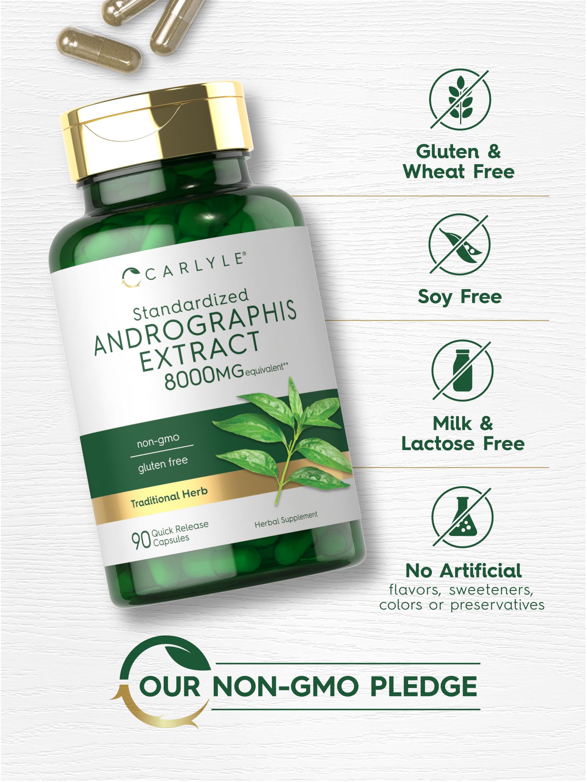 Foto 5 | Suplemento Carlyle Andrographis Paniculata Cápsulas 90 Unidades - Venta Internacional