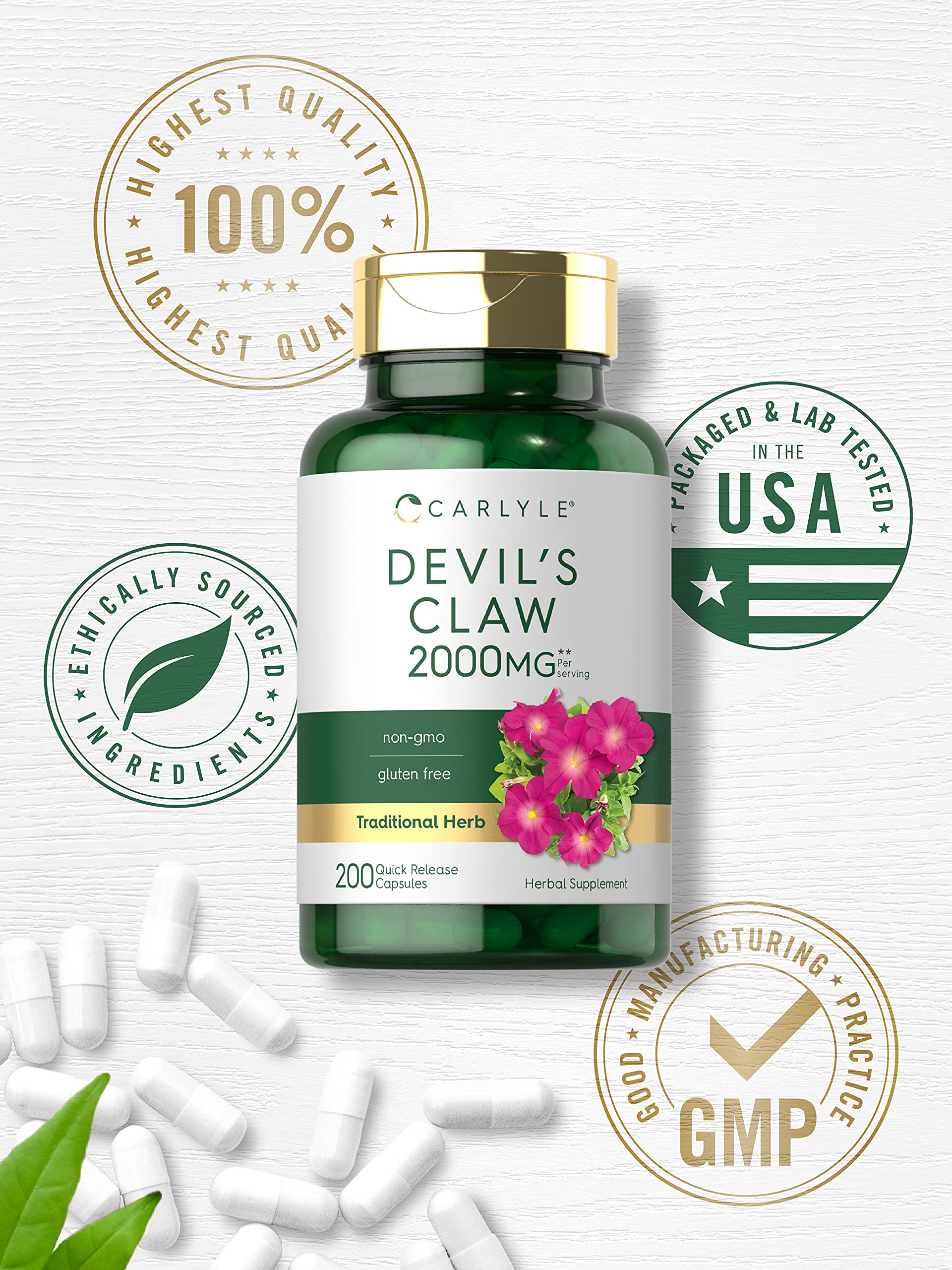 Foto 6 pulgar | Suplemento Carlyle Devils Claw 2000 Mg 200 Cápsulas - Venta Internacional