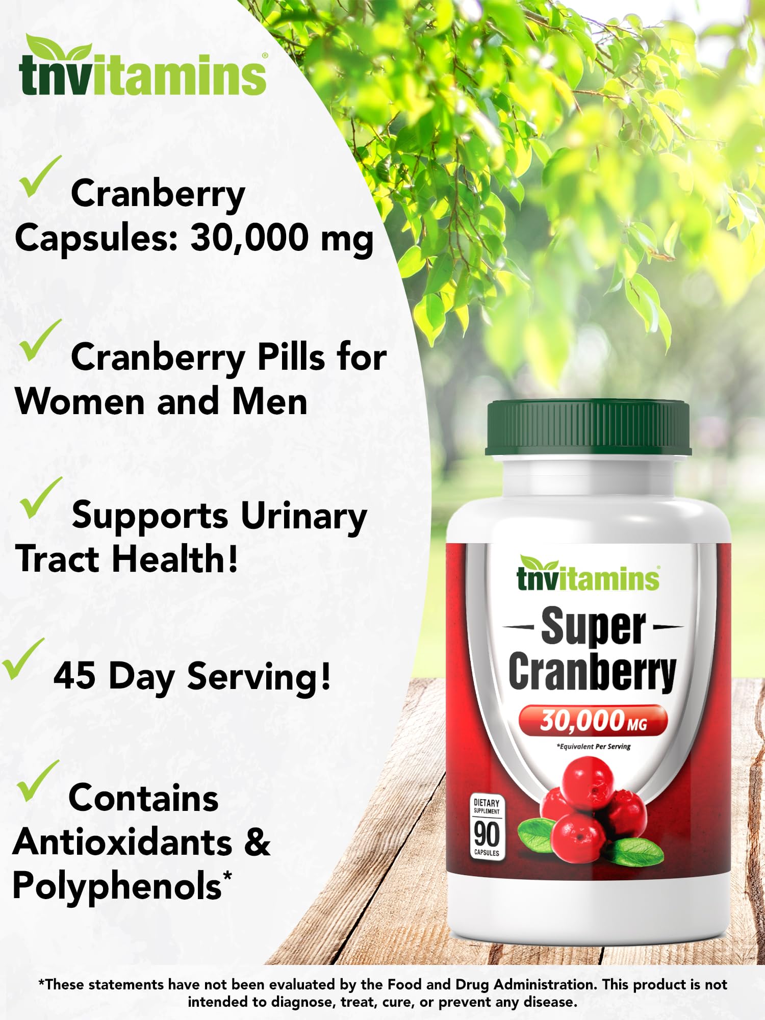Foto 3 pulgar | Suplemento de Arándano en Cápsulas de 30 000 mg x 90 - TNVitamins