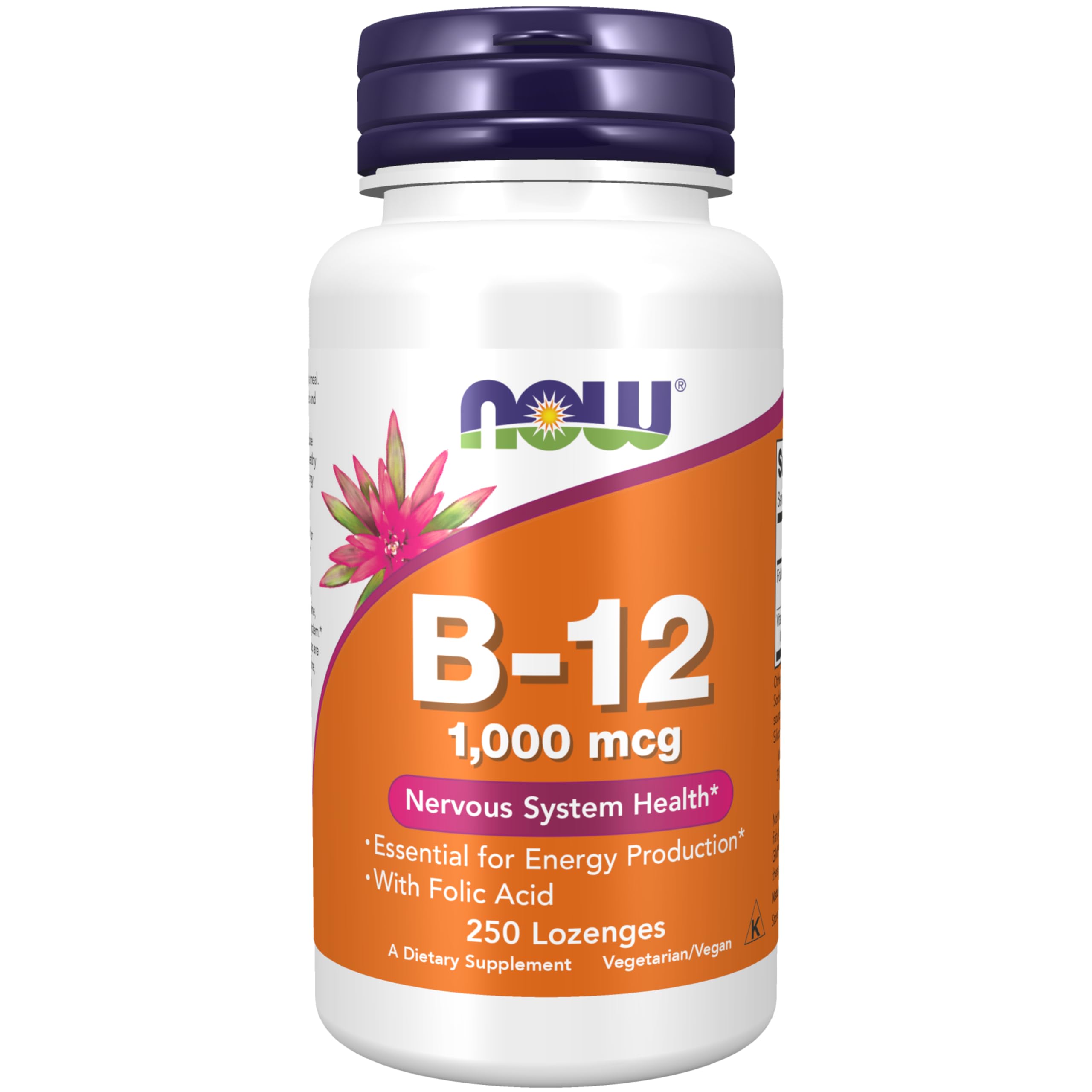 Foto 2 pulgar | Suplemento Now de Vitamina B-12 y Ácido Fólico Masticable - 250 Pastillas Veganas