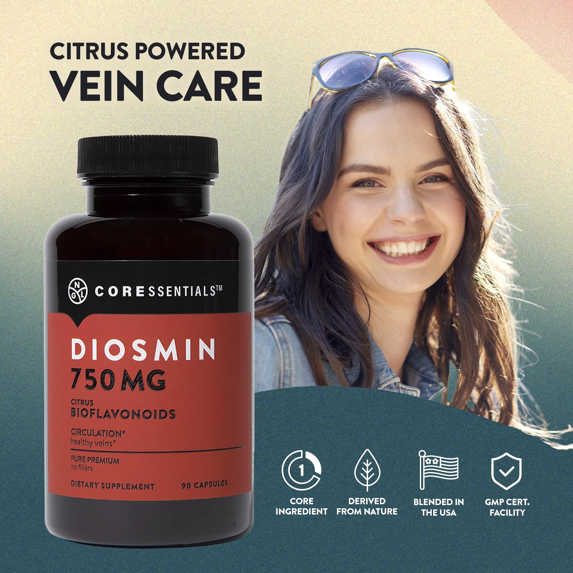 Foto 5 pulgar | Suplemento NGL Pure Diosmin 750 mg con Bioflavonoides Cítricos 90 Cápsulas - Venta Internacional