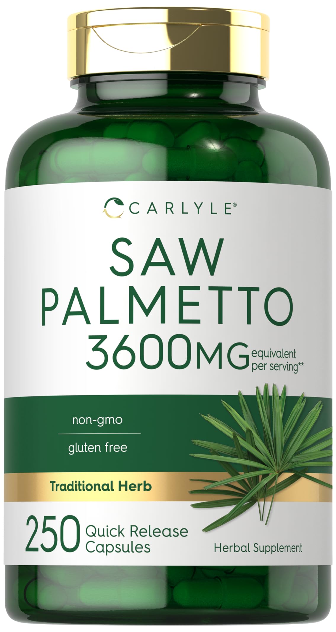Foto 2 pulgar | Suplemento de Extracto de Palma Enana Americana Carlyle 3600 mg 250 Cápsulas - Venta Internacional