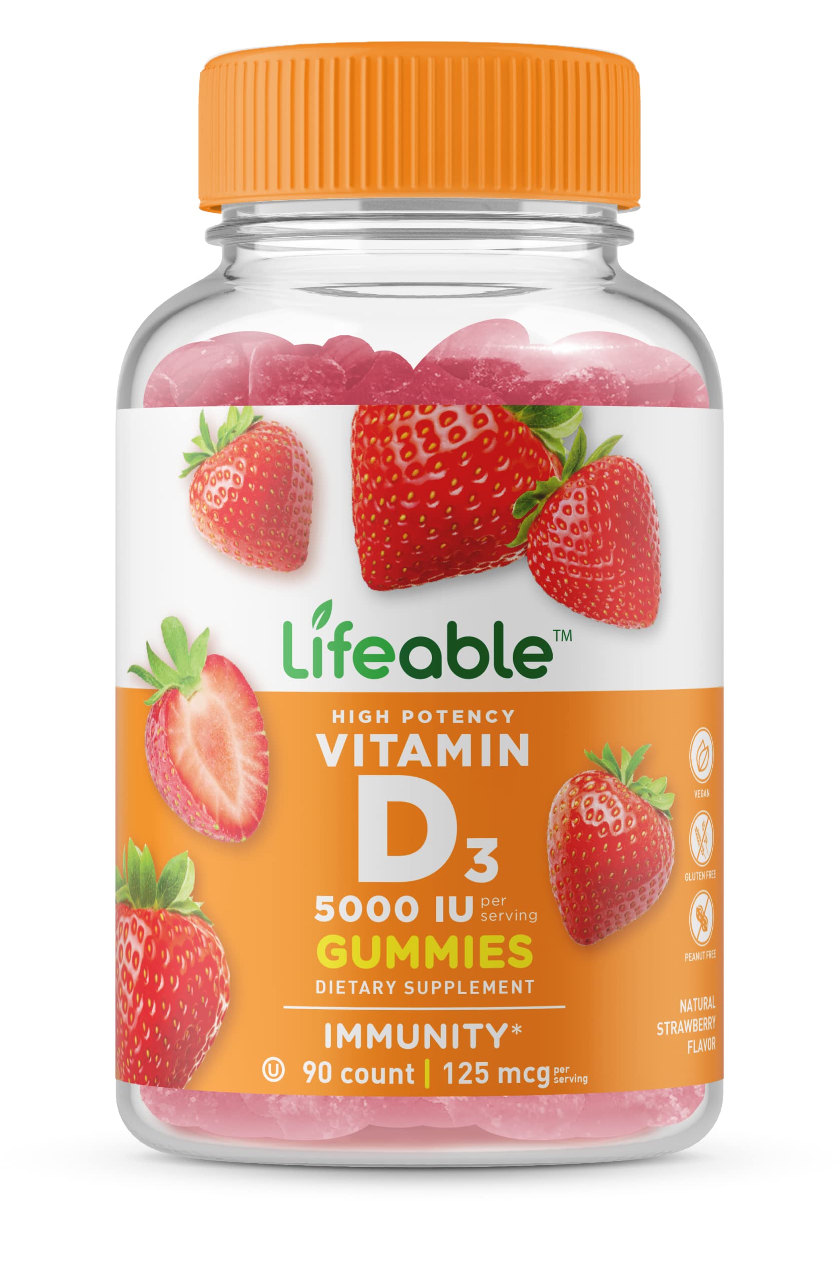 Foto 2 pulgar | Vitamin D3 Lifeable en Gomitas 5000 Iu 90 Unidades - Venta Internacional