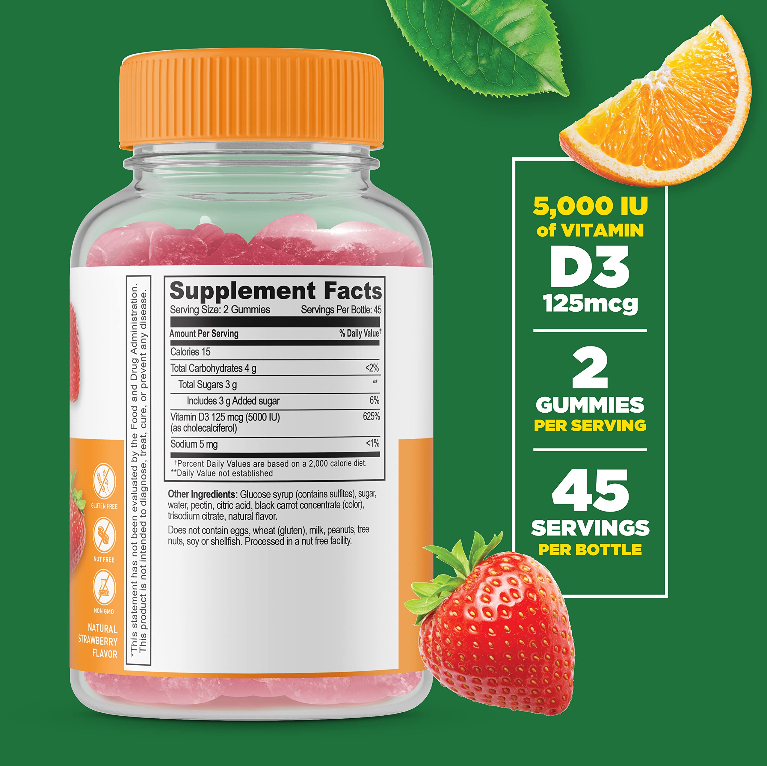 Foto 2 | Vitamin D3 Lifeable en Gomitas 5000 Iu 90 Unidades - Venta Internacional