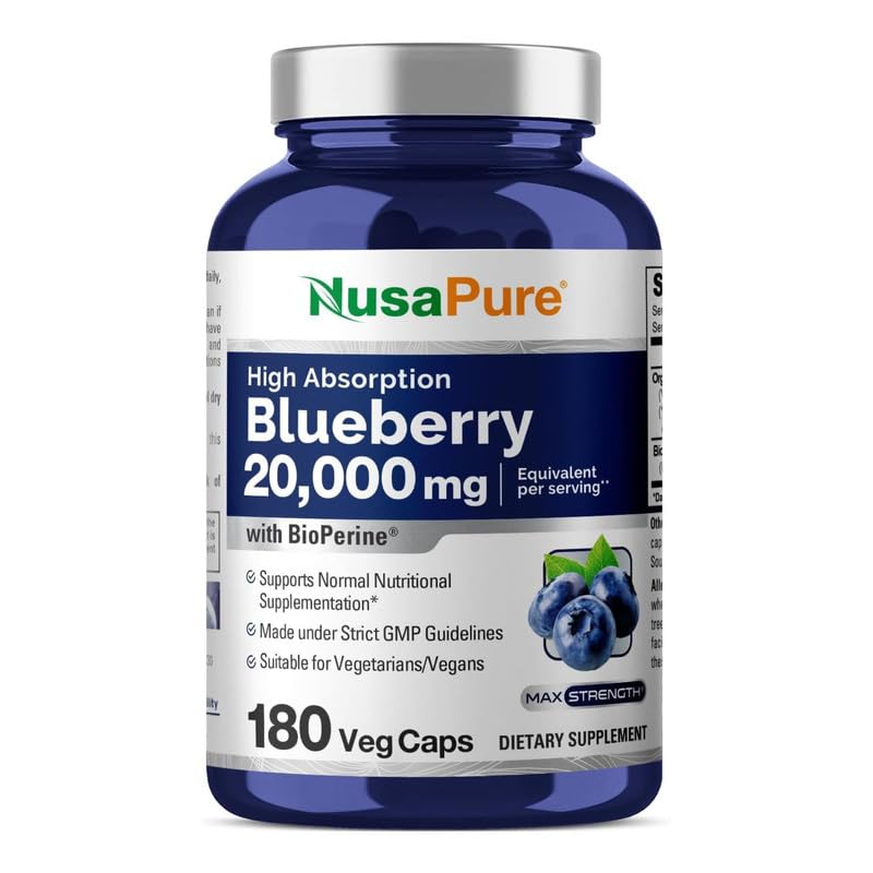 Foto 2 pulgar | Suplemento de Concentrado de Arándanos Nusapure 20 000 mg 180 Cápsulas - Venta Internacional