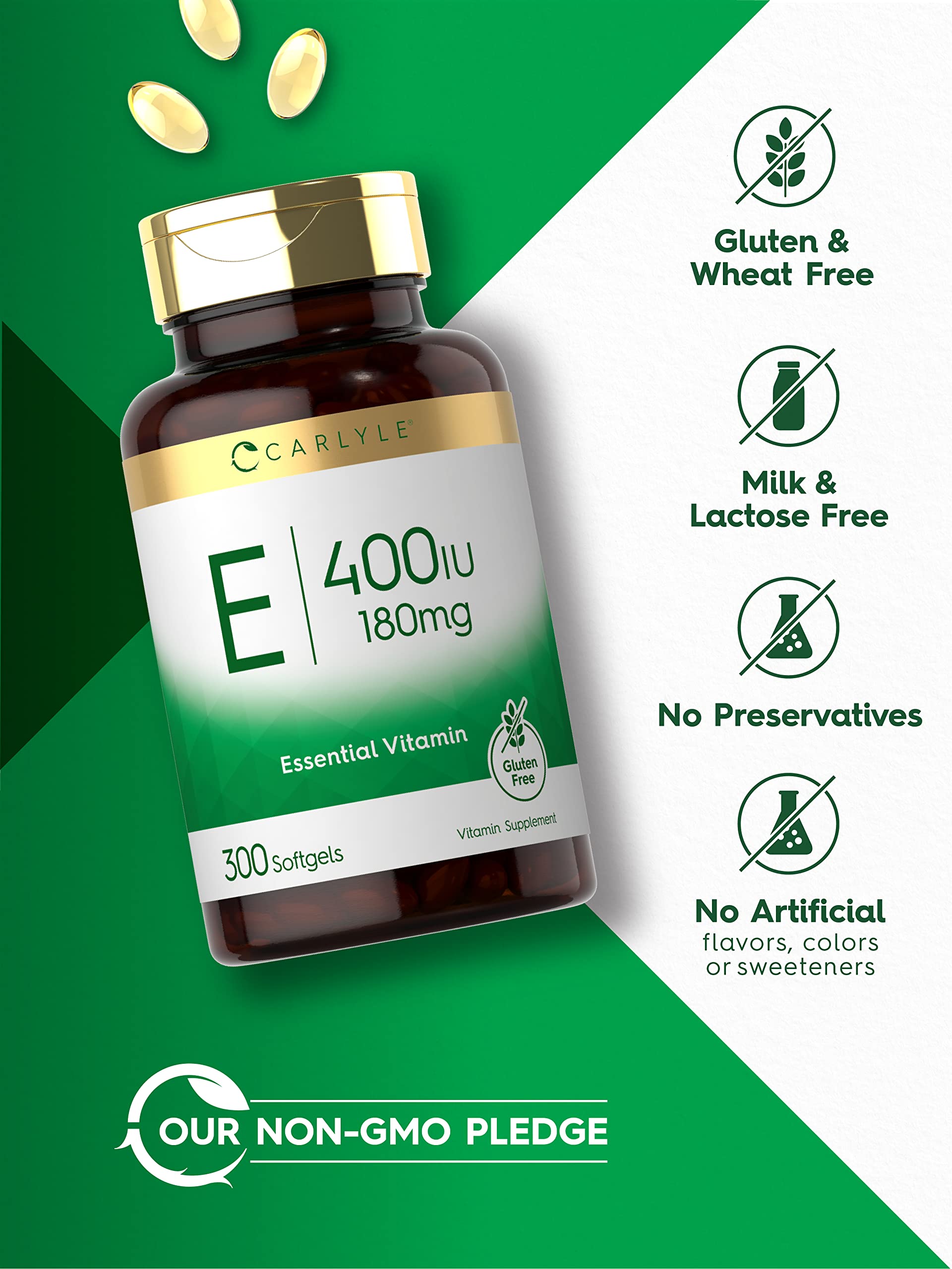 Foto 5 pulgar | Suplemento de Vitamina E de Carlyle 400 UI Cápsulas de Gelatina Blanda 300 Unidades