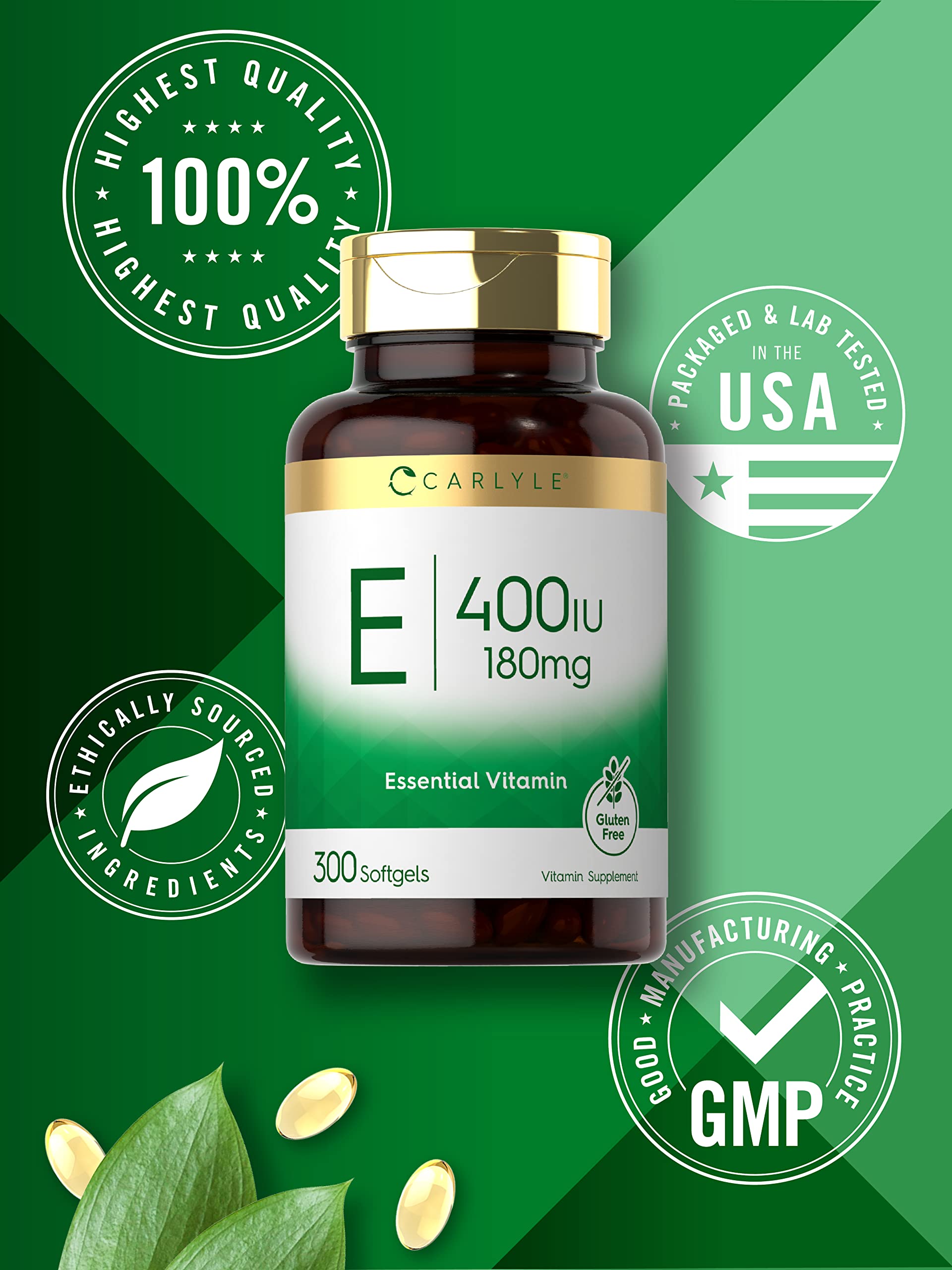 Foto 5 | Suplemento de Vitamina E de Carlyle 400 UI Cápsulas de Gelatina Blanda 300 Unidades